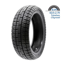 Tubeless Tire 10.5 x 2.75 – front three-quarter view with text overlay
