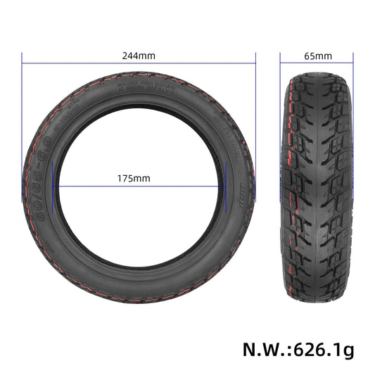 Tubeless Tire 60/65-6.9 – dimensions and weight infographic