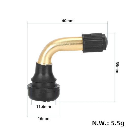 Tubeless valve PVR50 with 90-degree angle for electric scooter
