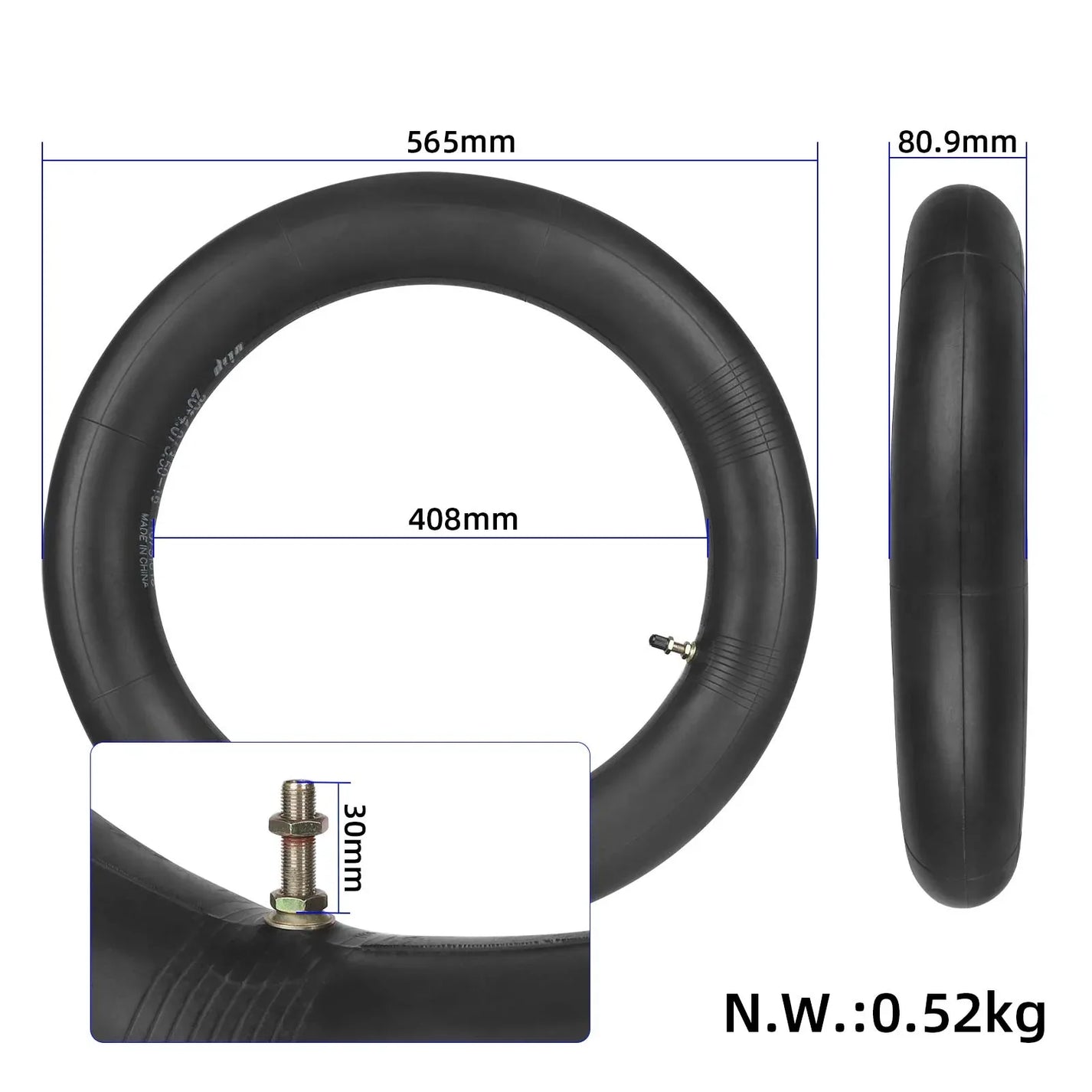 ULIP 20×4.0 / 3.50-16 Inner Tube for Fat E-Bike – 2/6