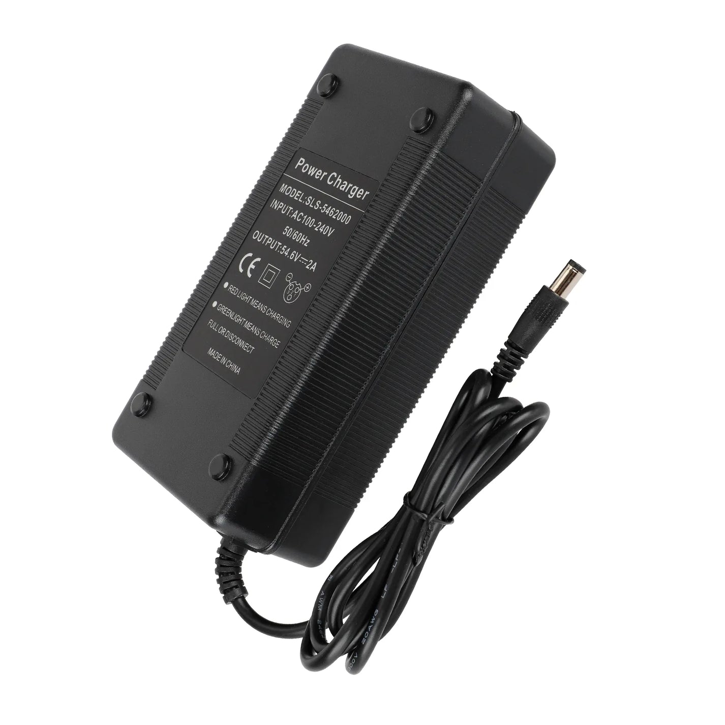 Charger 54.6 V 2 A for 48-V battery – DC 5.5 × 2.1 mm, EU-plug