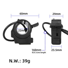 ULP5960.00 – ULIP thumb throttle with lower switch and blue 4-pin connector – view 2