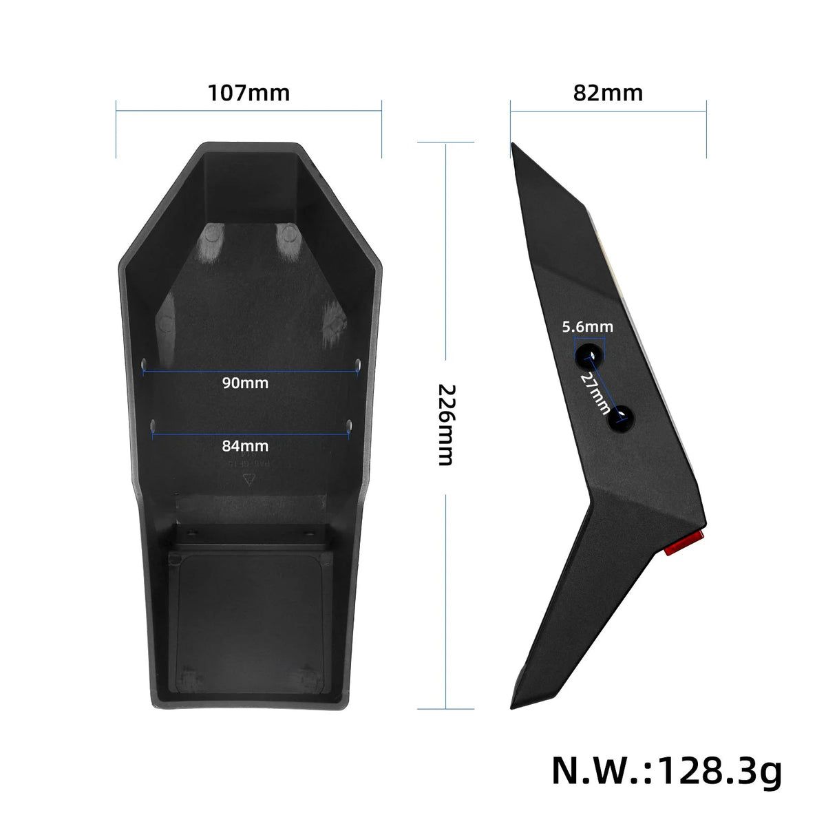 Rear mudguard with red reflector for KuKirin M4 Max — 2
