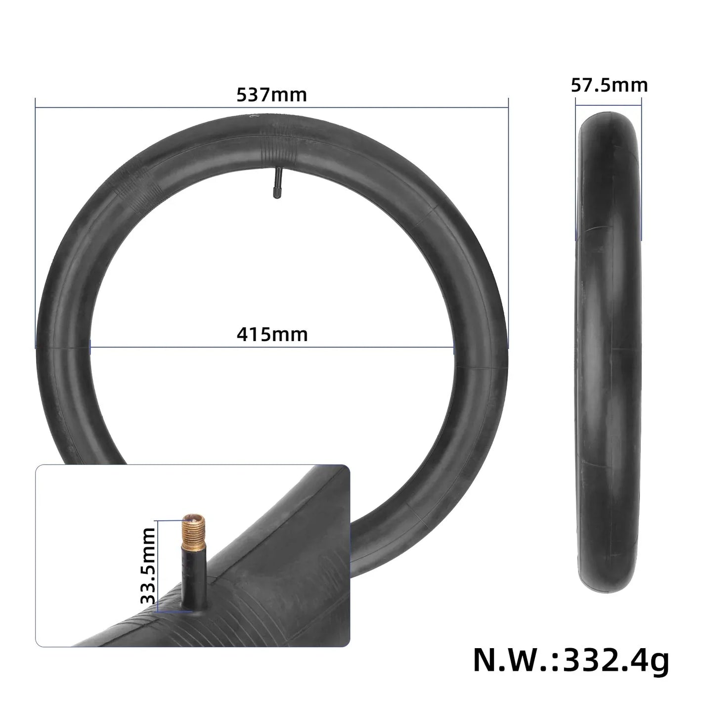 EXCEL Inner Tube 20 × 3.0 A/V for ENGWE L20 3.0 Boost – Schrader Valve