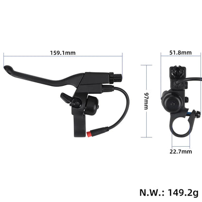 ULP7883.1 – Replacement left brake lever with bell for KuKirin T3 – view 2