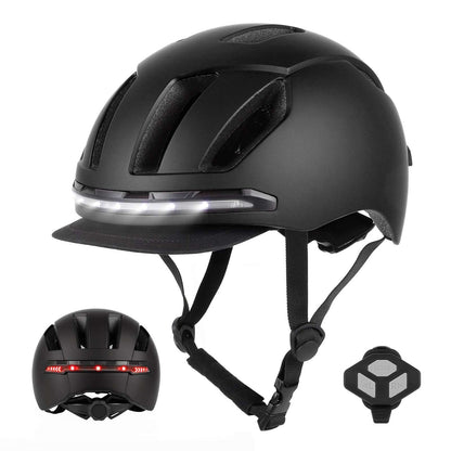 ULP8.10 – Black smart helmet with LED lights and indicators – view 1