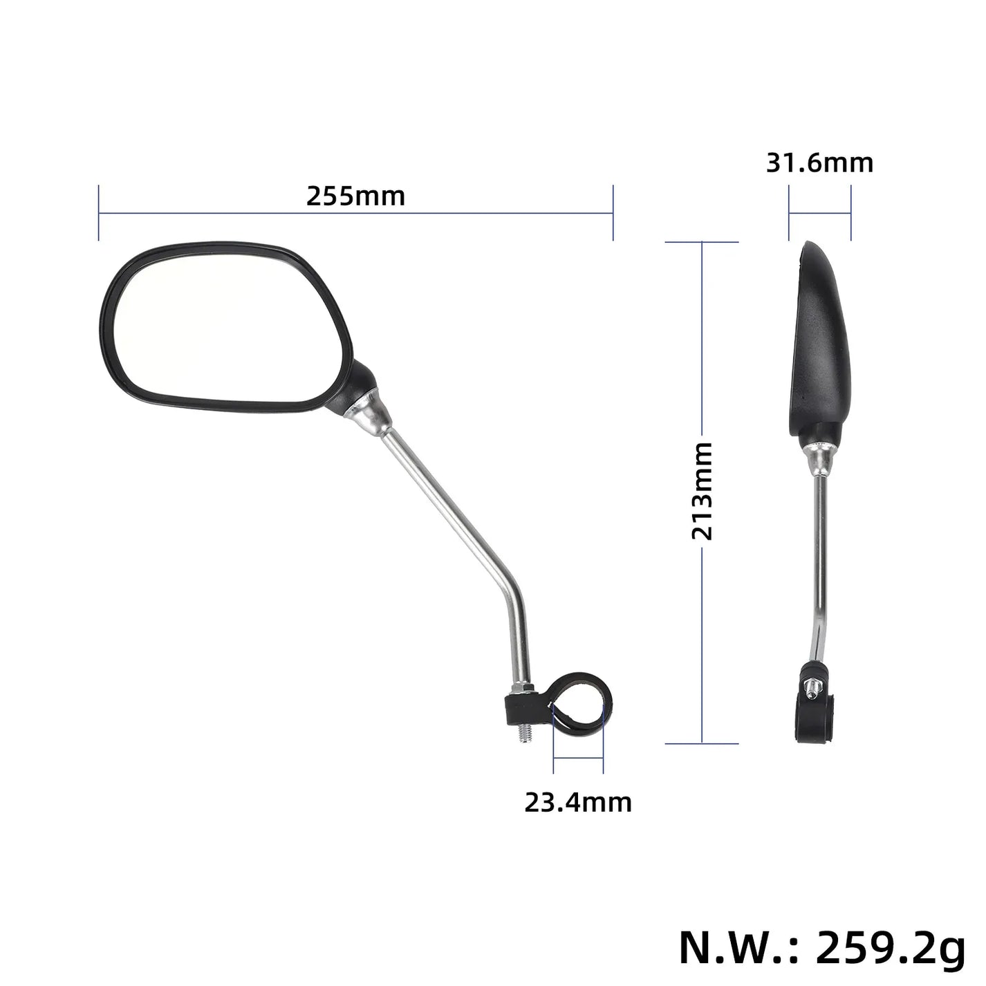 Rearview mirror set for KuKirin C1 Pro electric scooter