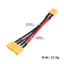 ULP8112.1 – XT60 female to 2 male splitter cable, 14 AWG – view 2