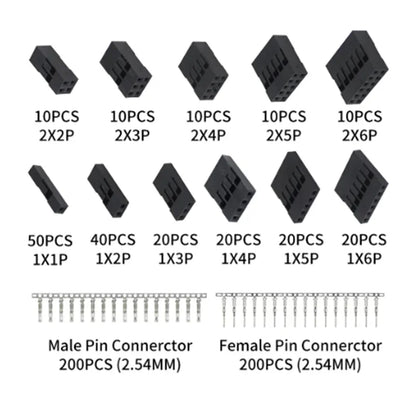 Dupont 2.54 mm connector kit – 620 pieces — 2