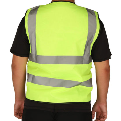 ULP8337.1 – Fluorescent green reflective vest with pockets – view 5