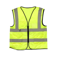 ULP8337.1 – Fluorescent green reflective vest with pockets – view 1