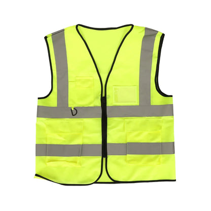 ULP8337.1 – Fluorescent green reflective vest with pockets – view 1