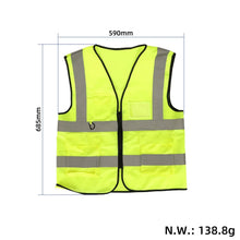 ULP8337.1 – Fluorescent green reflective vest with pockets – view 2