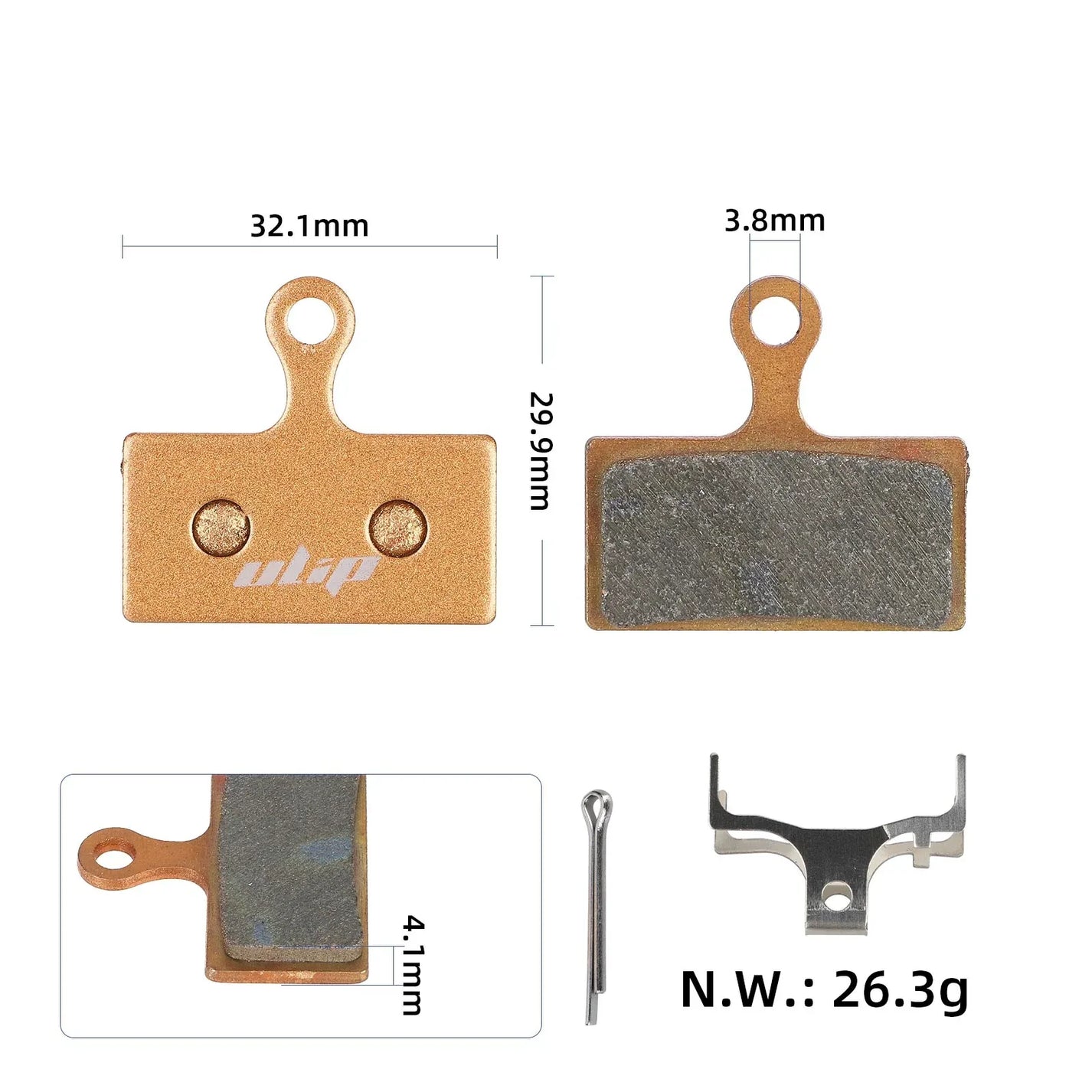 Sintered brake pads for Cube Editor Hybrid SLT 400X FE – Shimano BR-M6100