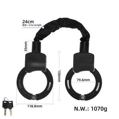 ULP8632.1 – Black handcuff lock for bicycles and electric scooters – view 2
