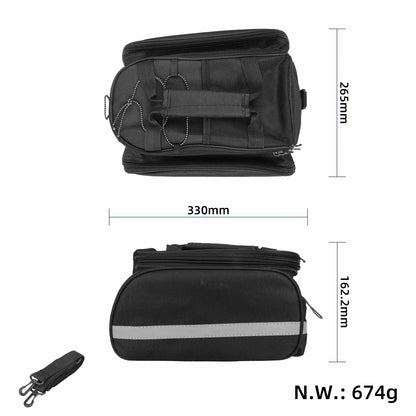 ULP9259.1 – Bicycle rack bag with expandable side compartments – view 2