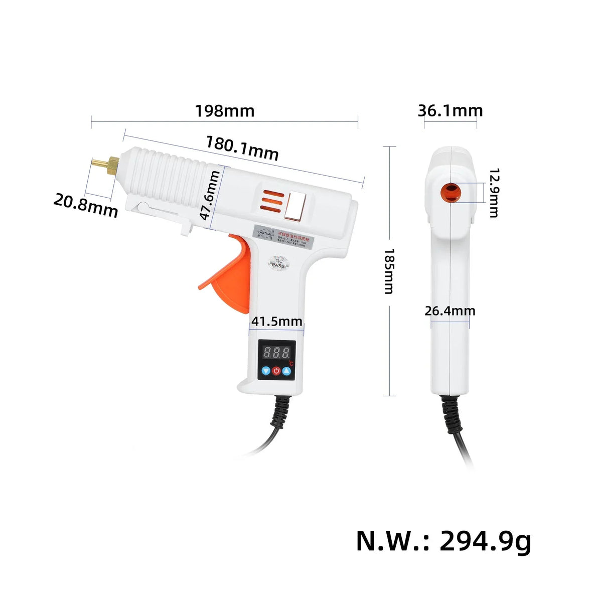 ULP9292.1 – 120 W digital hot-glue gun – view 2