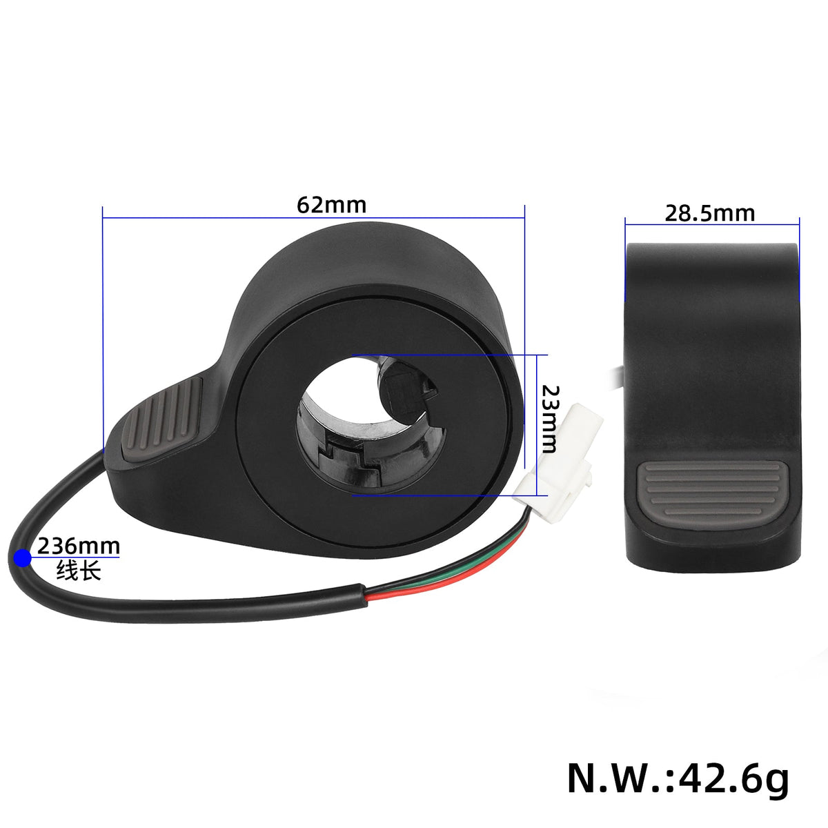 ULPHP25060623-1 – Xiaomi Elite black and gray thumb throttle – view 2