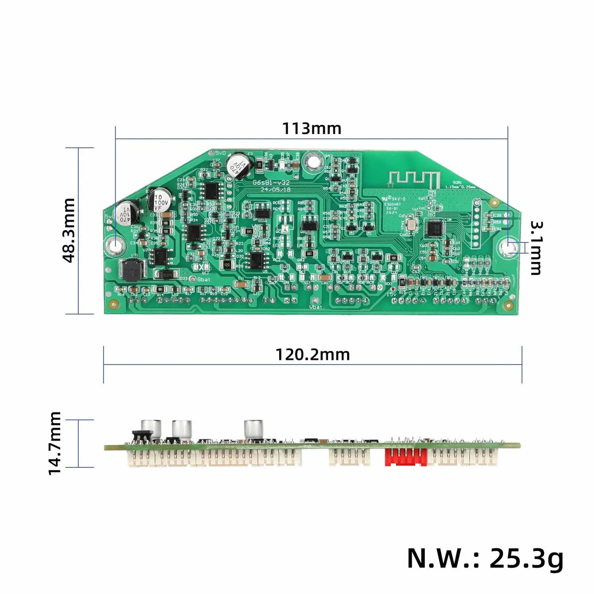 ULPHP25062676-1 – KuKirin G4 display printed circuit board – view 2