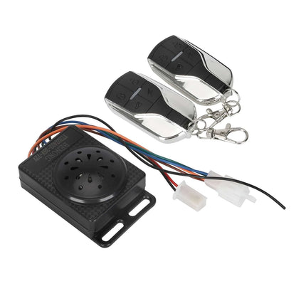 Universal alarm with remote locking for electric vehicles 36–72V