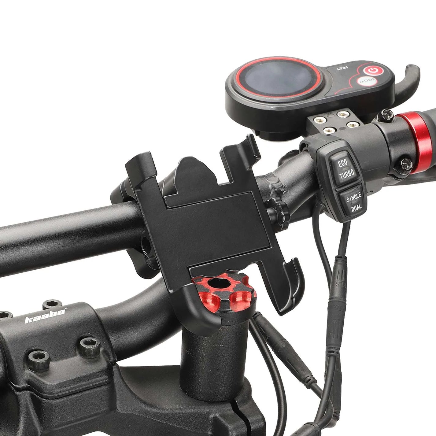 Universal aluminum phone holder for electric scooter, bicycle or motorcycle