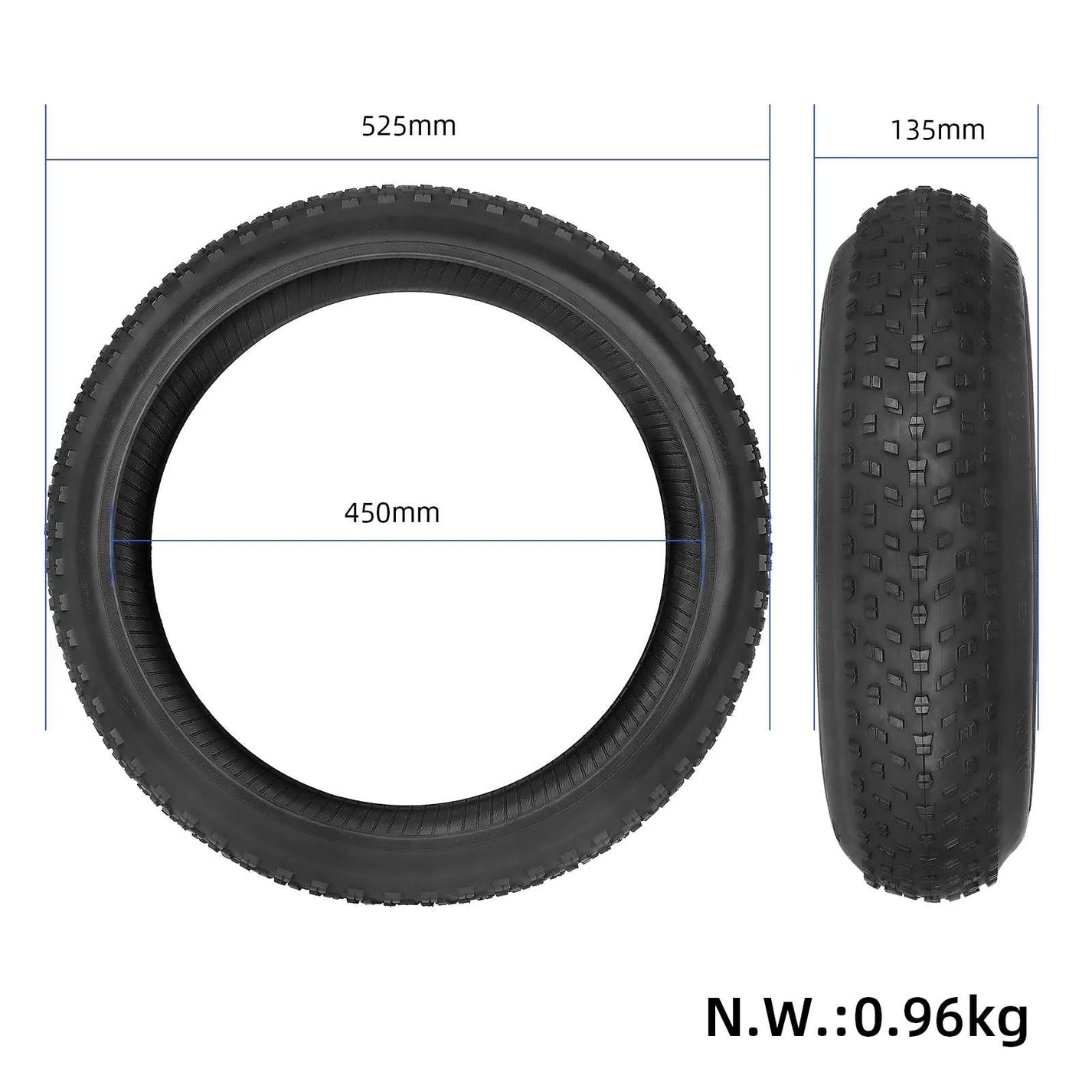 Wanda 20x4.0 outer tire for Engwe Engine Pro electric bike