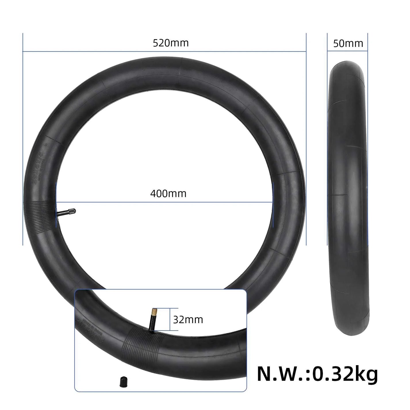Wide outer tire 20x4.0 for electric bike
