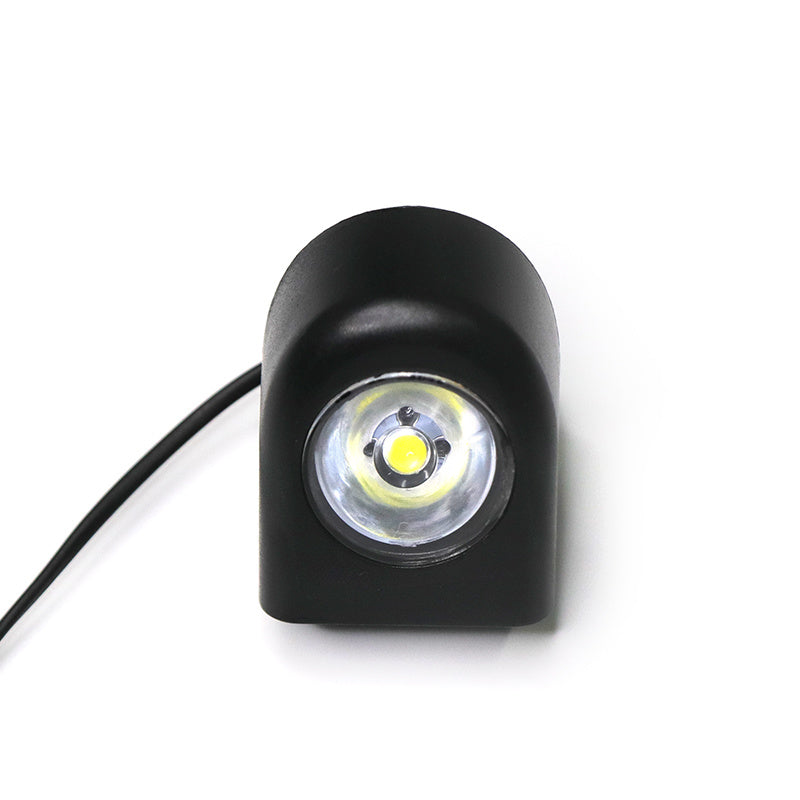 Headlight for Xiaomi E-Scooters – front view of illuminated headlight