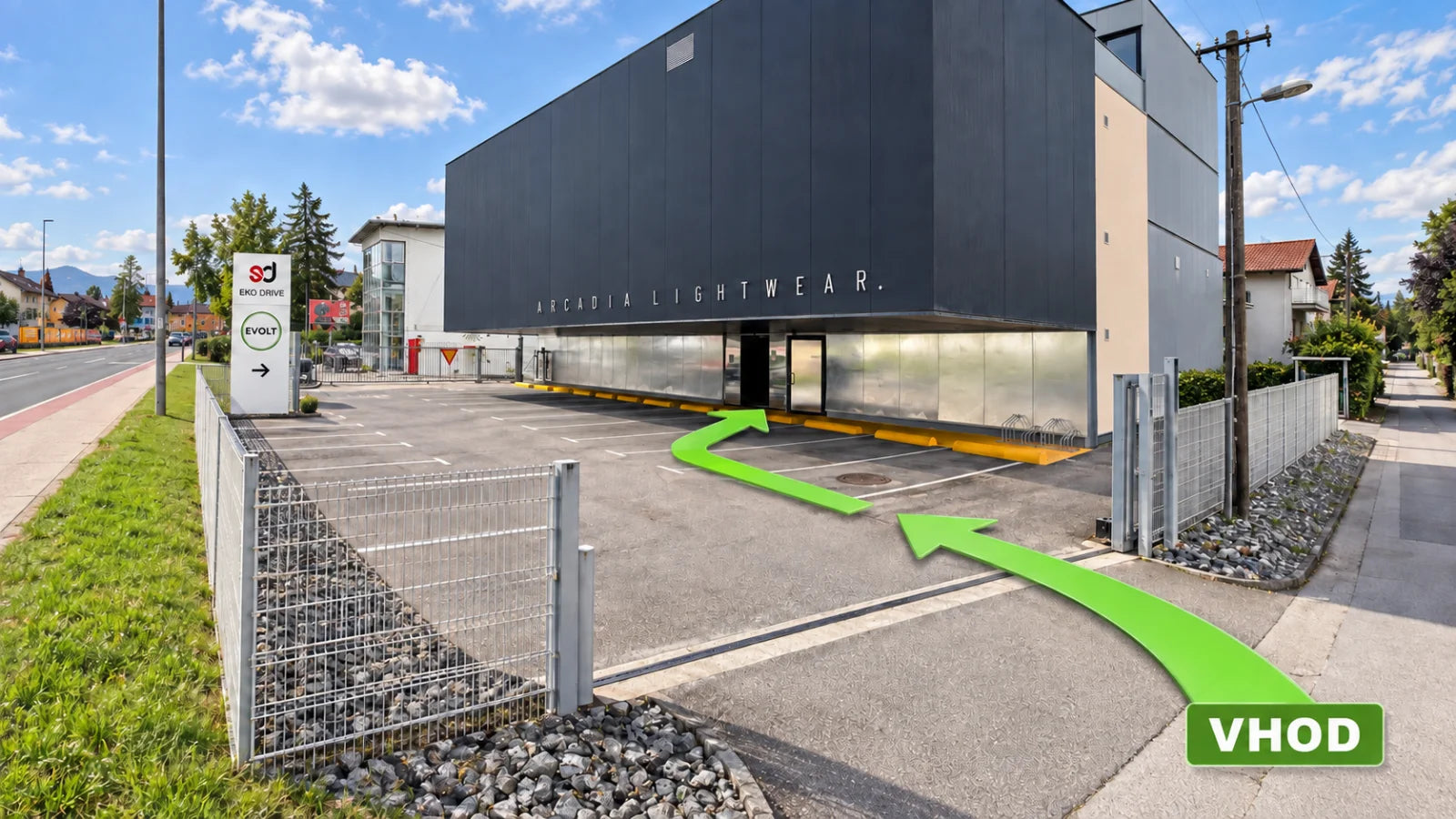 Entrance to the EVOLT showroom