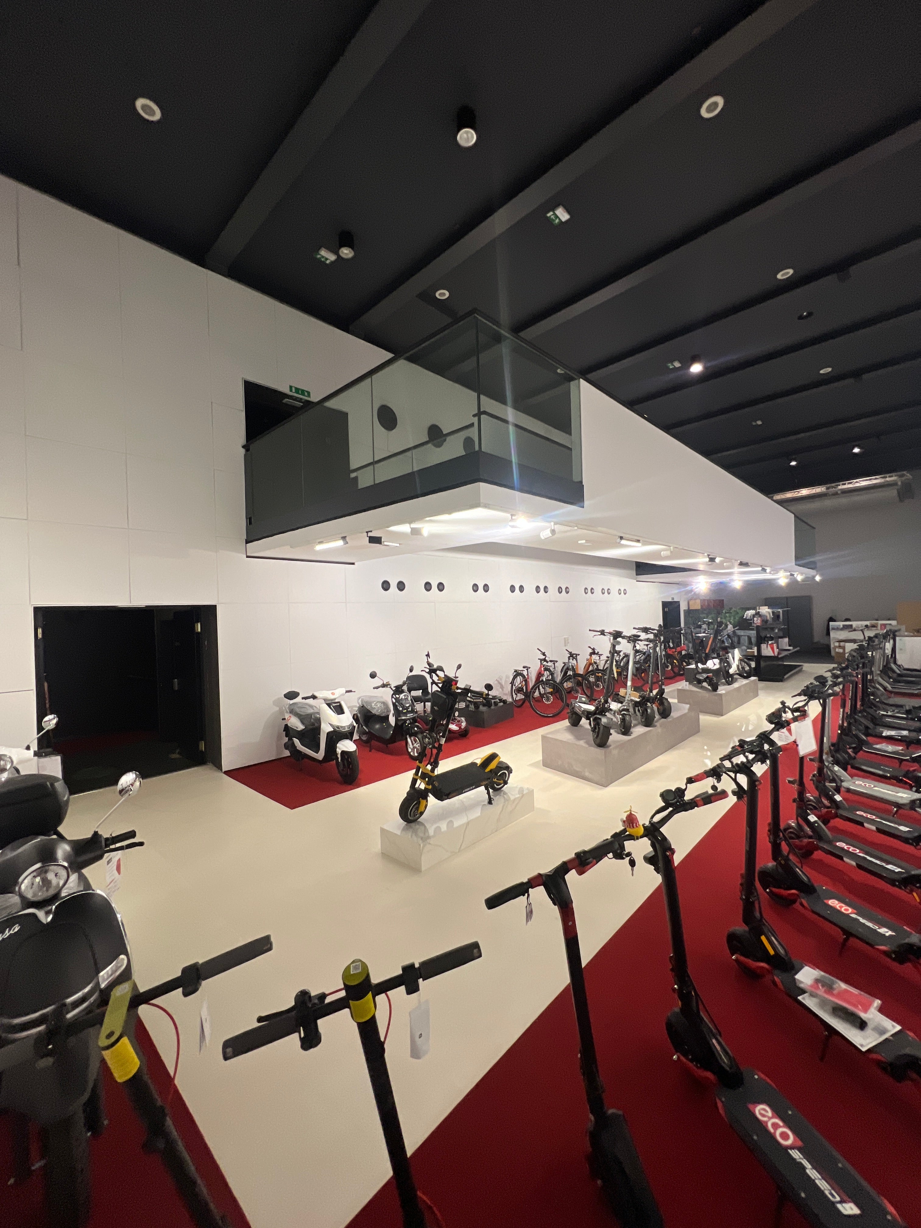 Electric vehicles in the EVOLT showroom